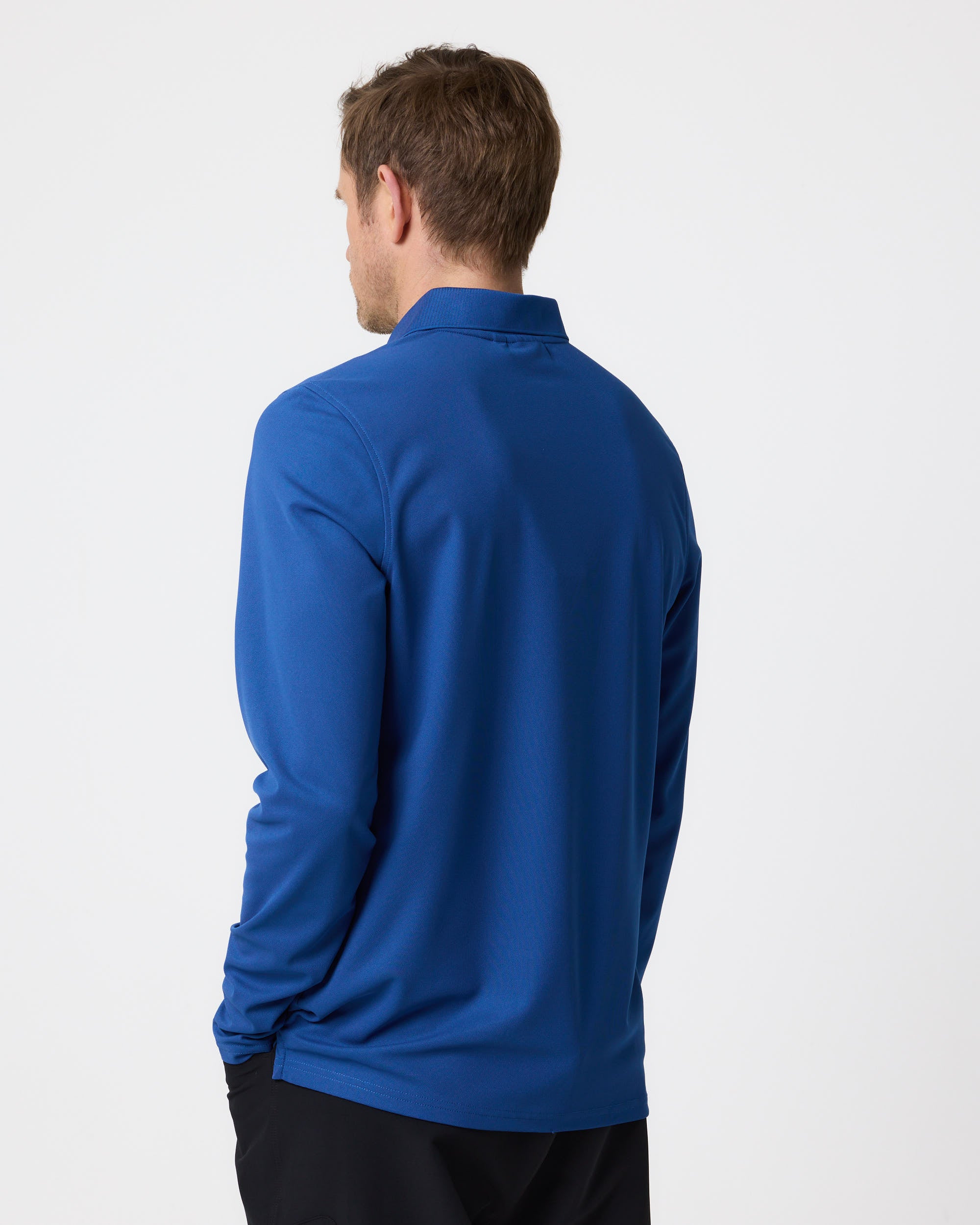 Men's Dri-Fast LS Polo - Cygnet Blue - Image 5