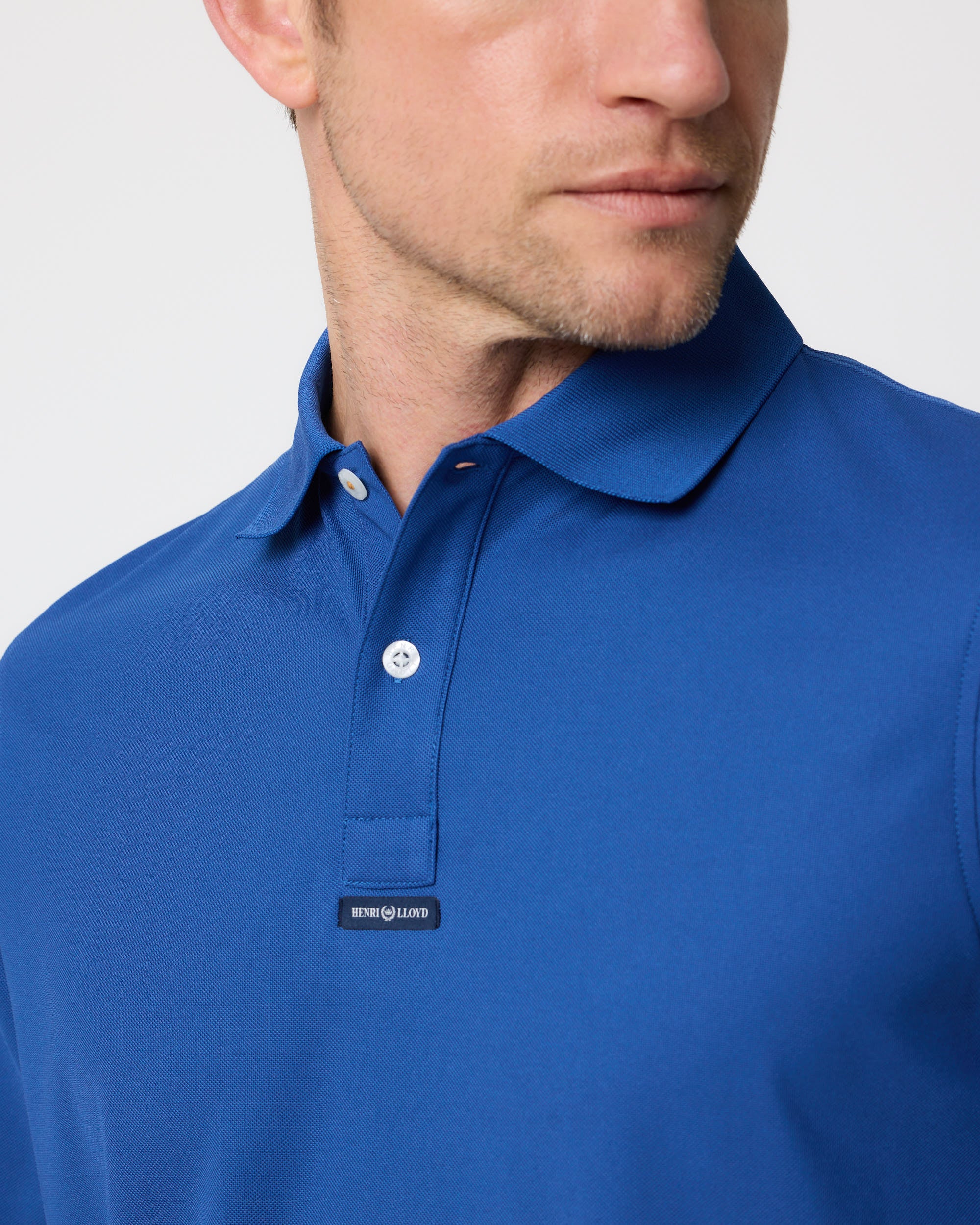 Men's Dri-Fast LS Polo - Cygnet Blue - Image 7