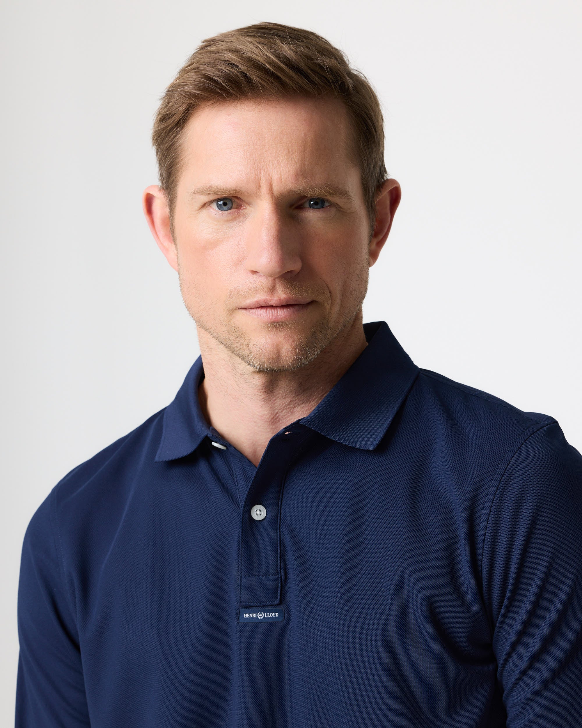 Men's Dri-Fast LS Polo - Navy Blue - Image 5