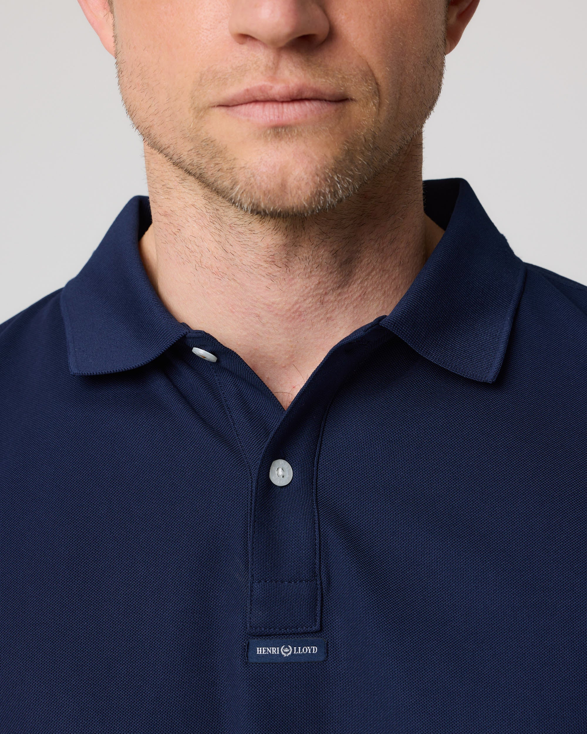 Men's Dri-Fast LS Polo - Navy Blue - Image 7
