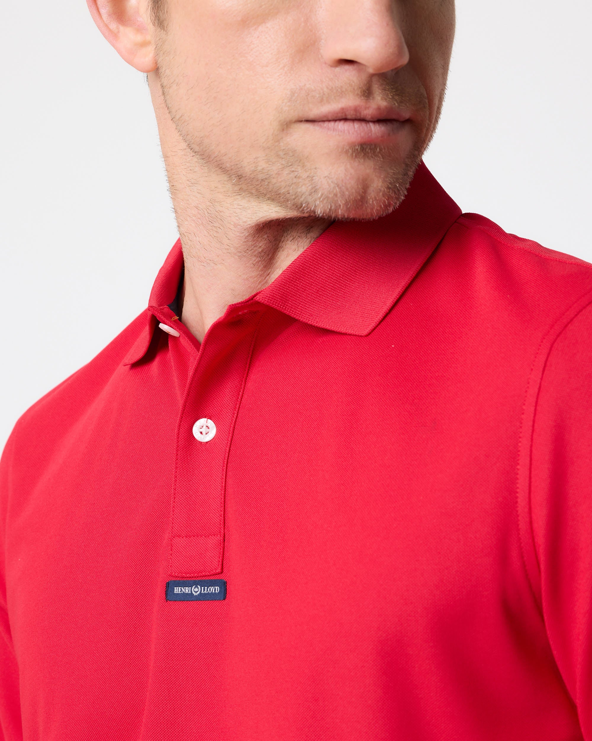 Men's Dri-Fast LS Polo - Red - Image 4