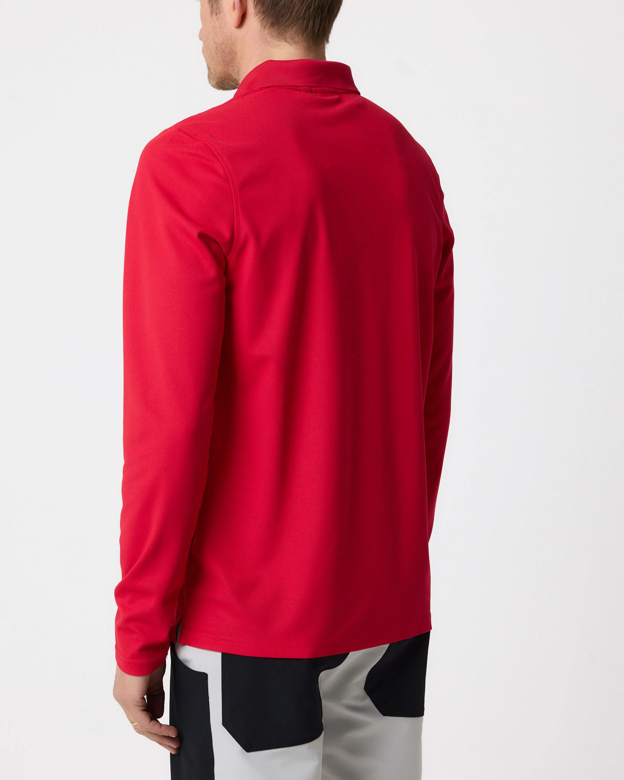 Men's Dri-Fast LS Polo - Red - Image 5
