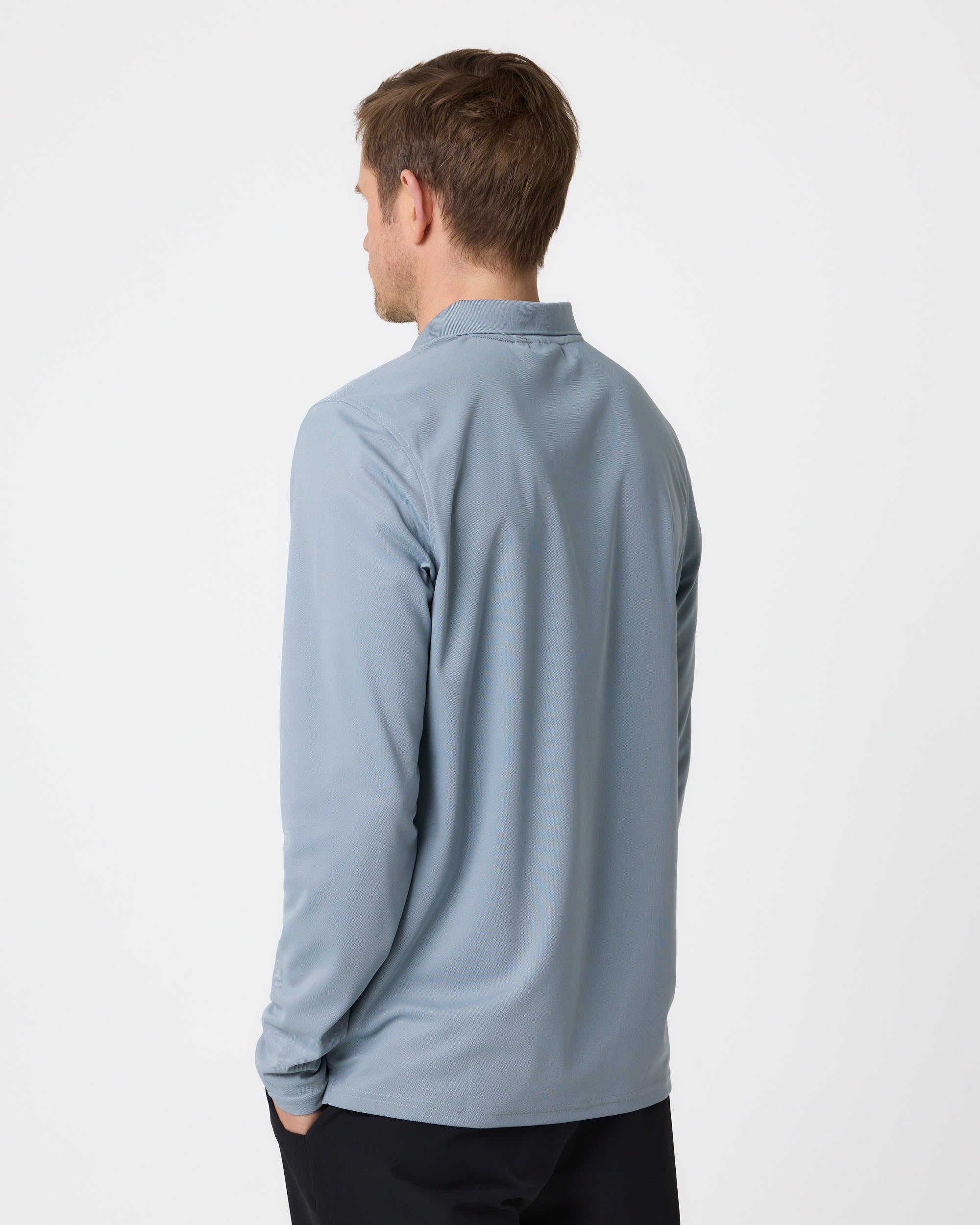 Men's Dri-Fast LS Polo - Titanium - Image 4