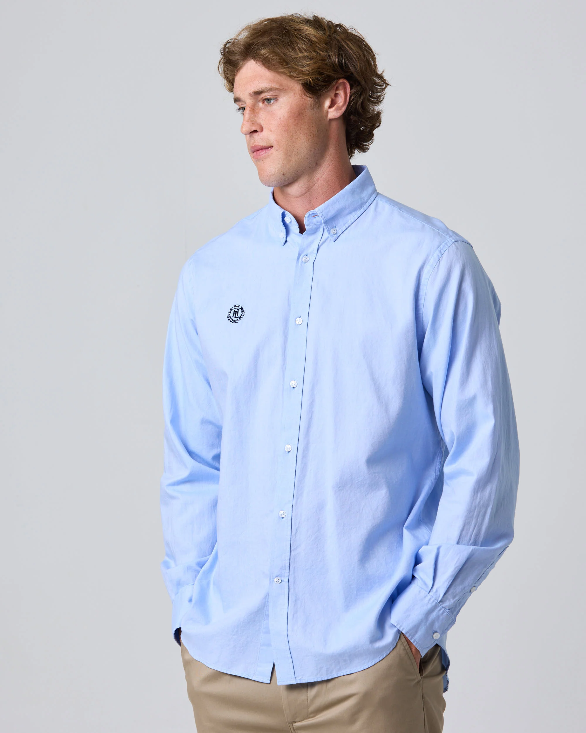 Men's Henri Oxford Shirt 2.0 - Light Blue - Image 4