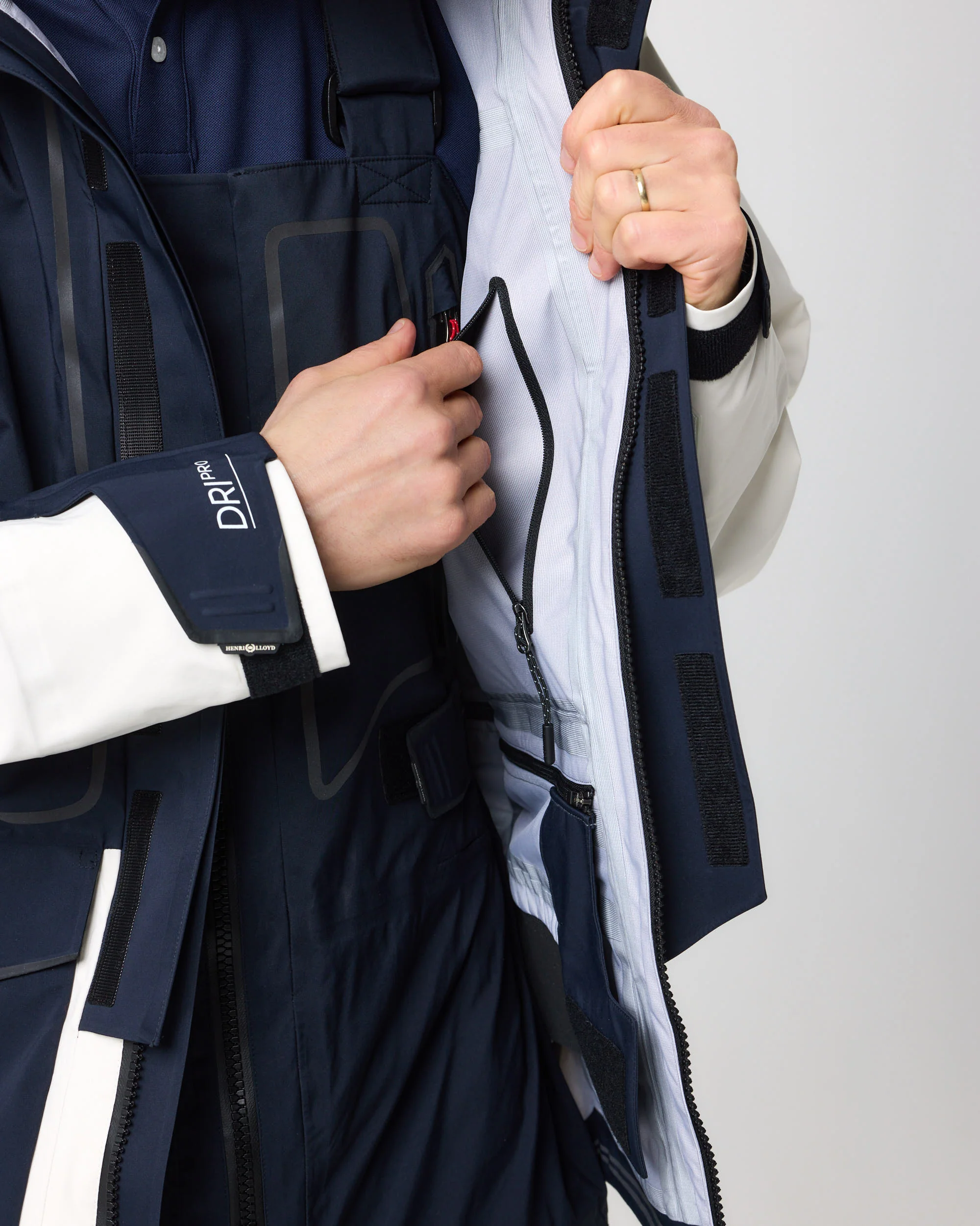 Men's Ocean Pro Jacket - Navy Black/Off White - Image 11