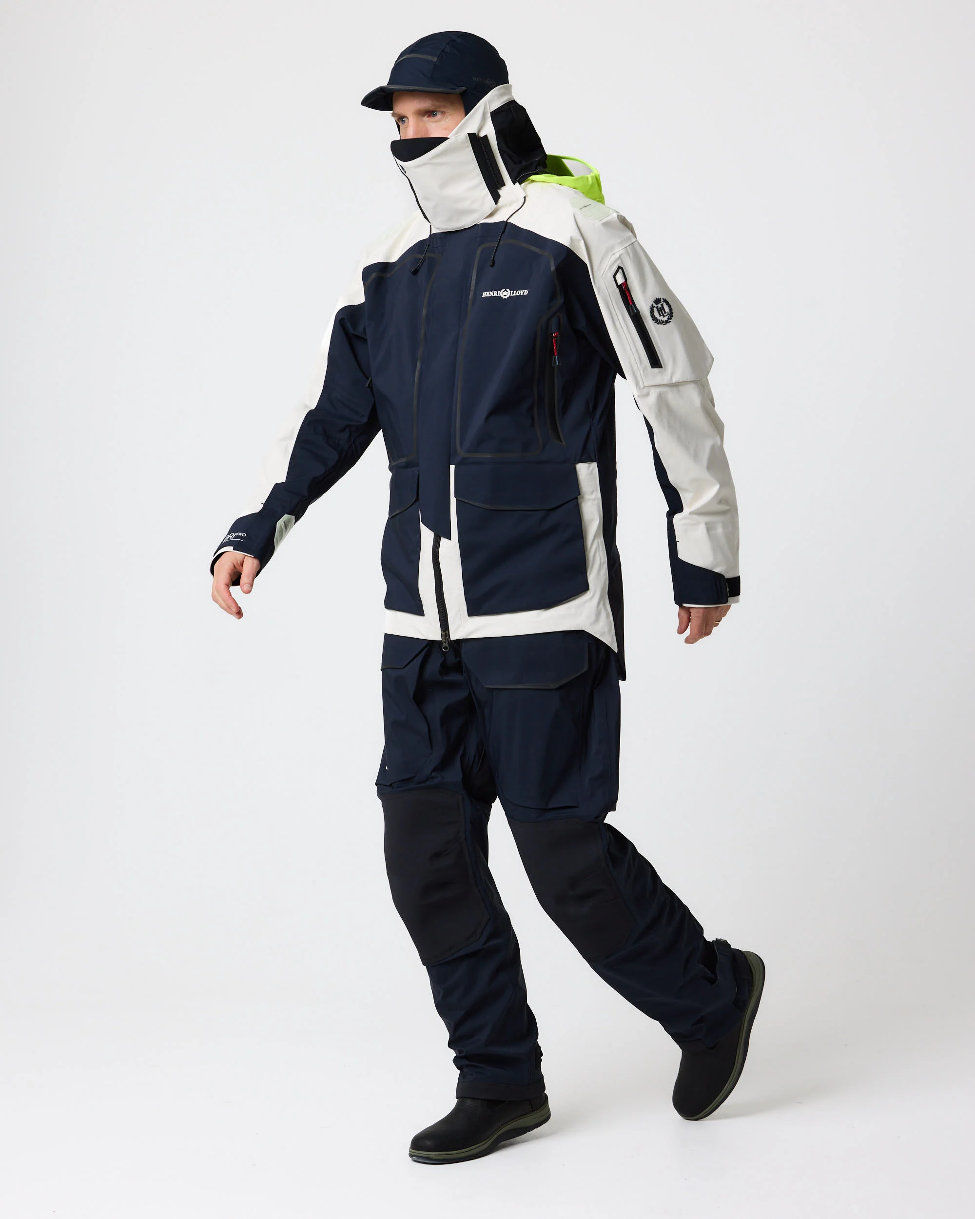 Men's Ocean Pro Jacket - Navy Black/Off White - Image 3