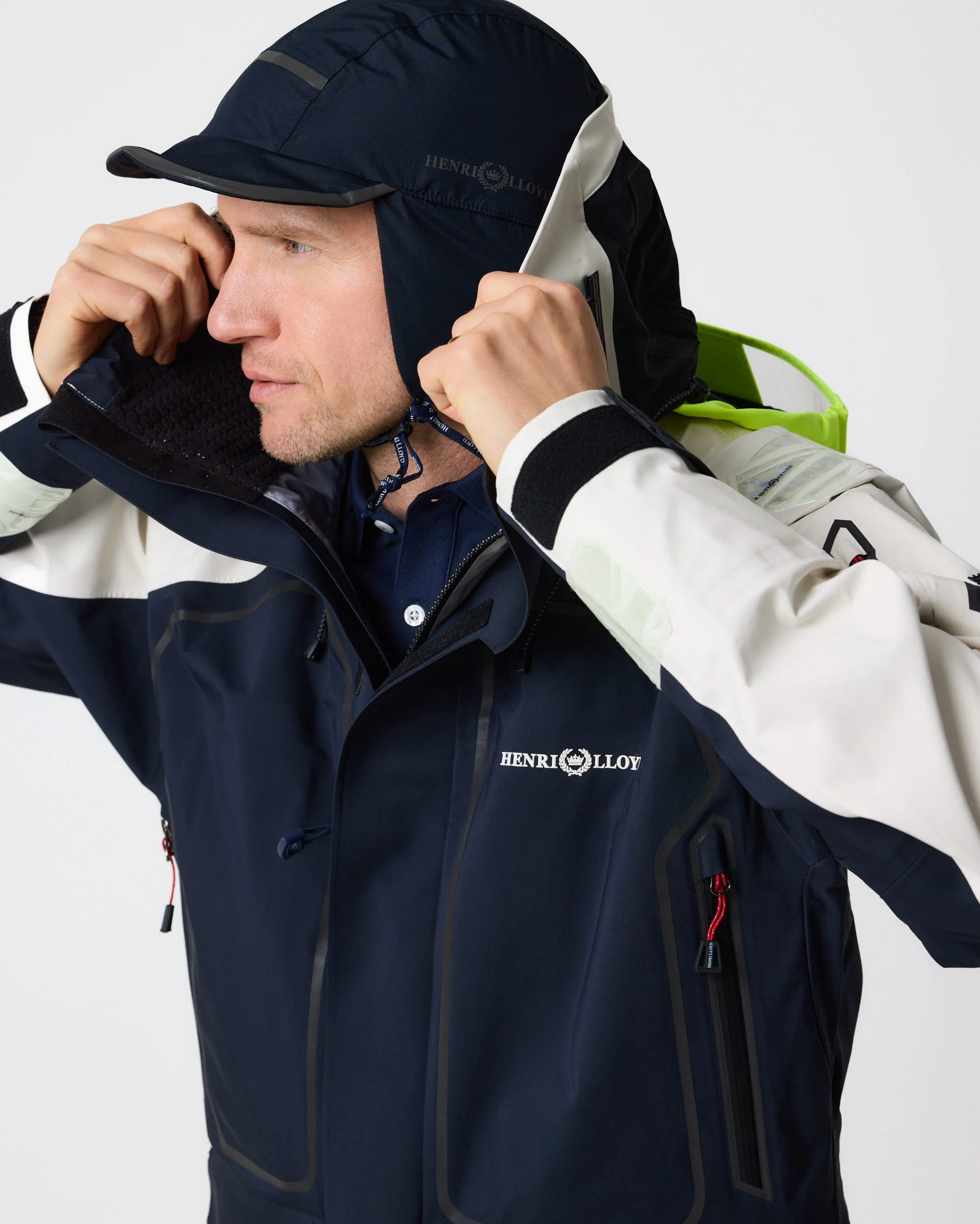 Men's Ocean Pro Jacket - Navy Black/Off White - Image 6