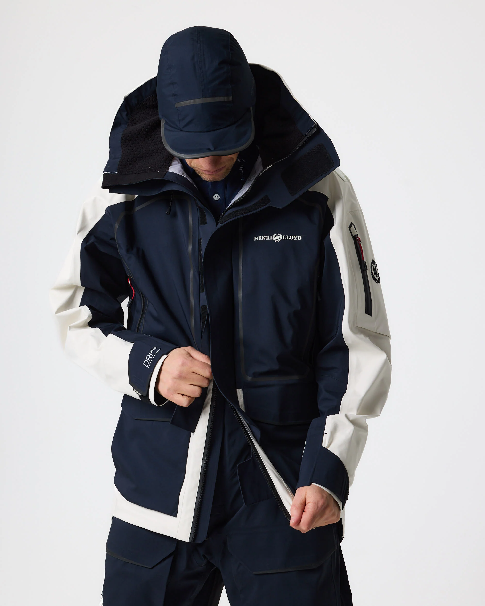 Men's Ocean Pro Jacket - Navy Black/Off White - Image 7