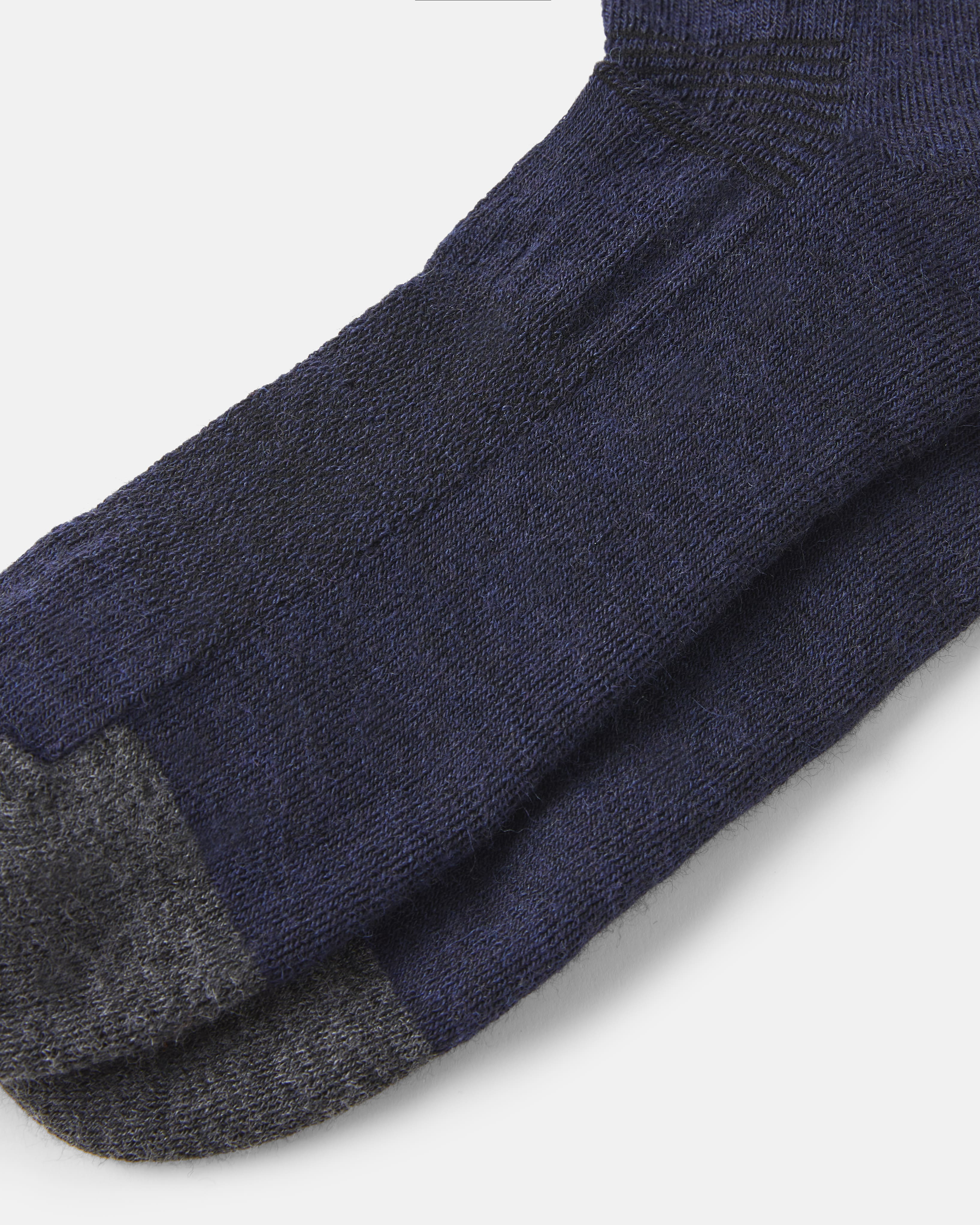 Merino Wool Sock - Navy Marl / Asphalt Marl - Image 3