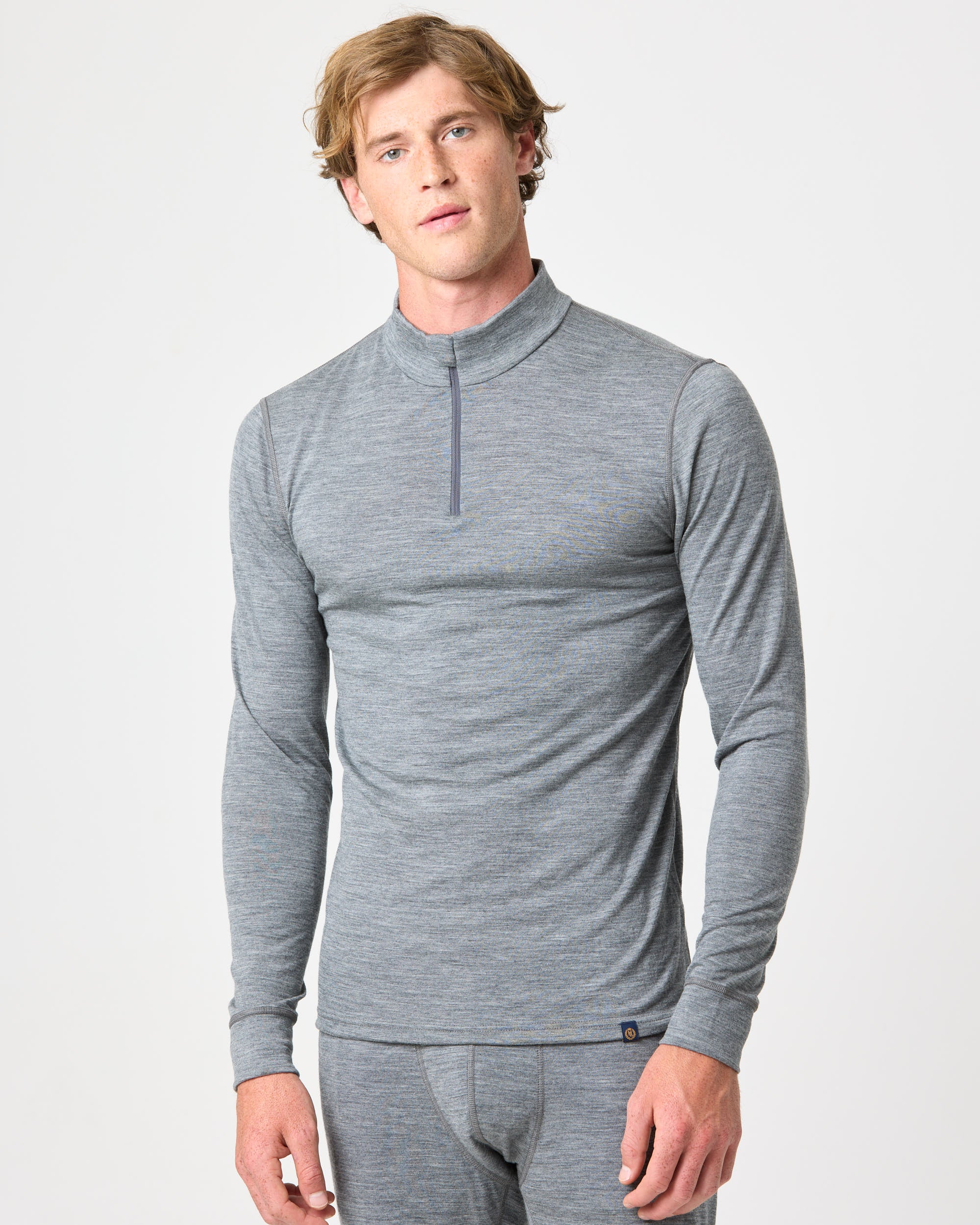 Merino 200 Zip Top - Grey