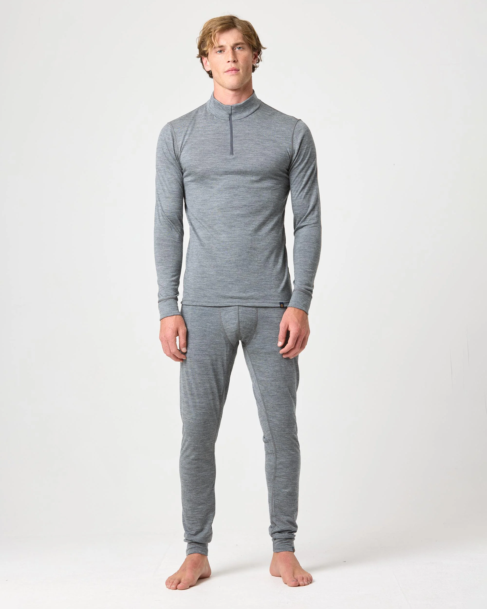 Merino 200 Zip Top - Grey - Image 3