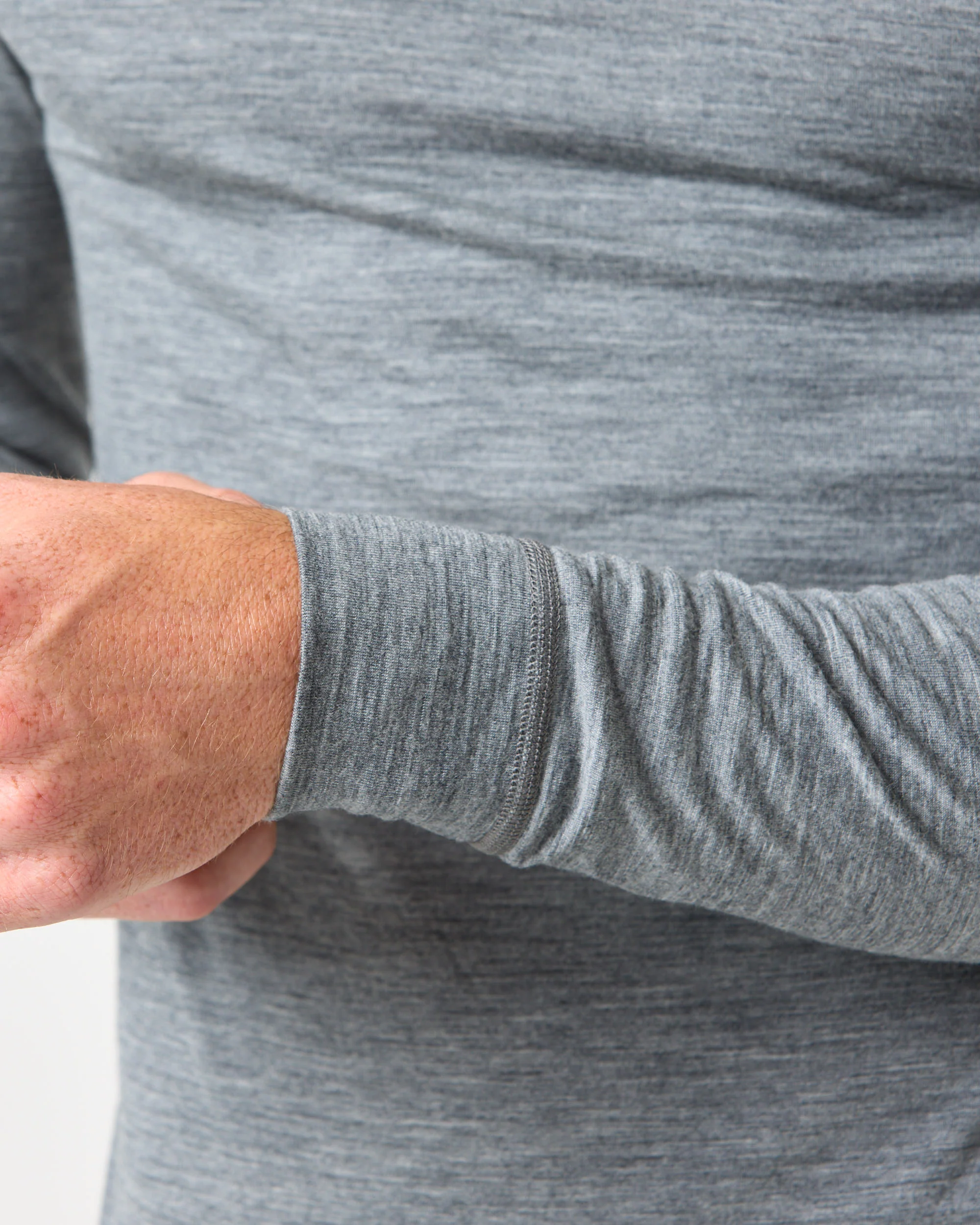 Merino 200 Zip Top - Grey - Image 5