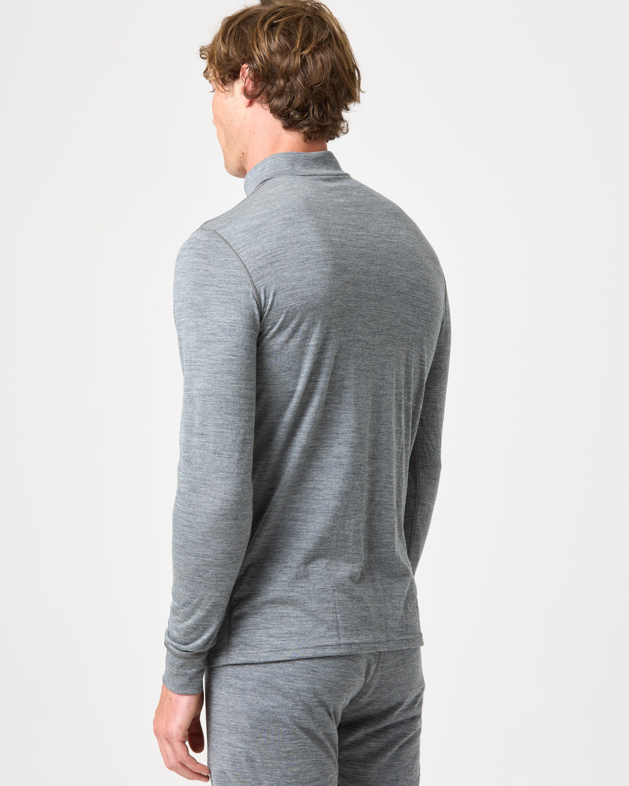 Merino 200 Zip Top - Grey - Image 7