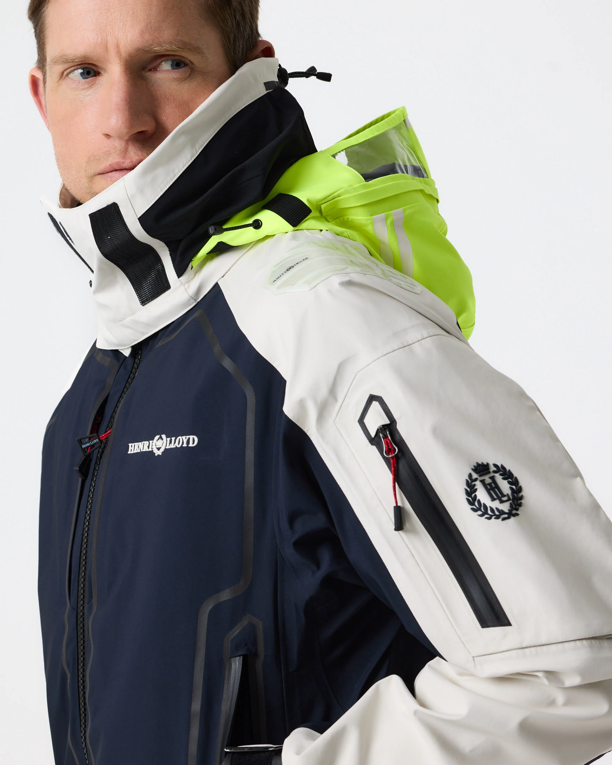 Ocean Pro Full Zip Smock - Navy Black/Off White - Image 11