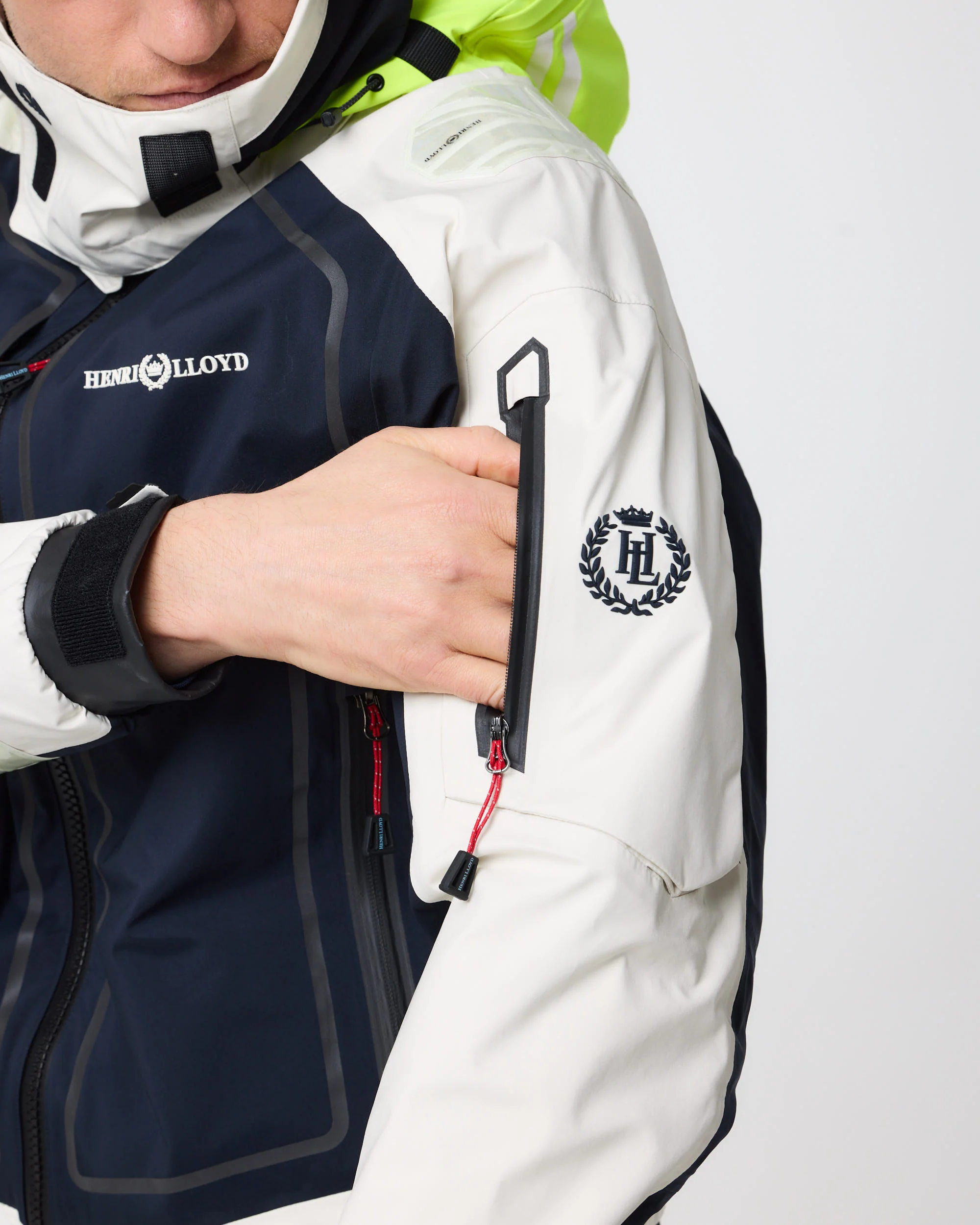 Ocean Pro Full Zip Smock - Navy Black/Off White - Image 12