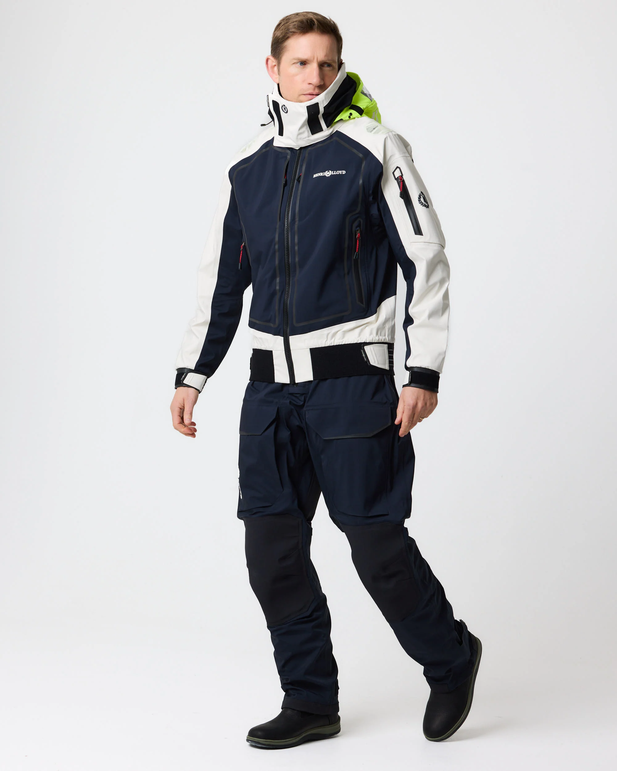 Ocean Pro Full Zip Smock - Navy Black/Off White - Image 3