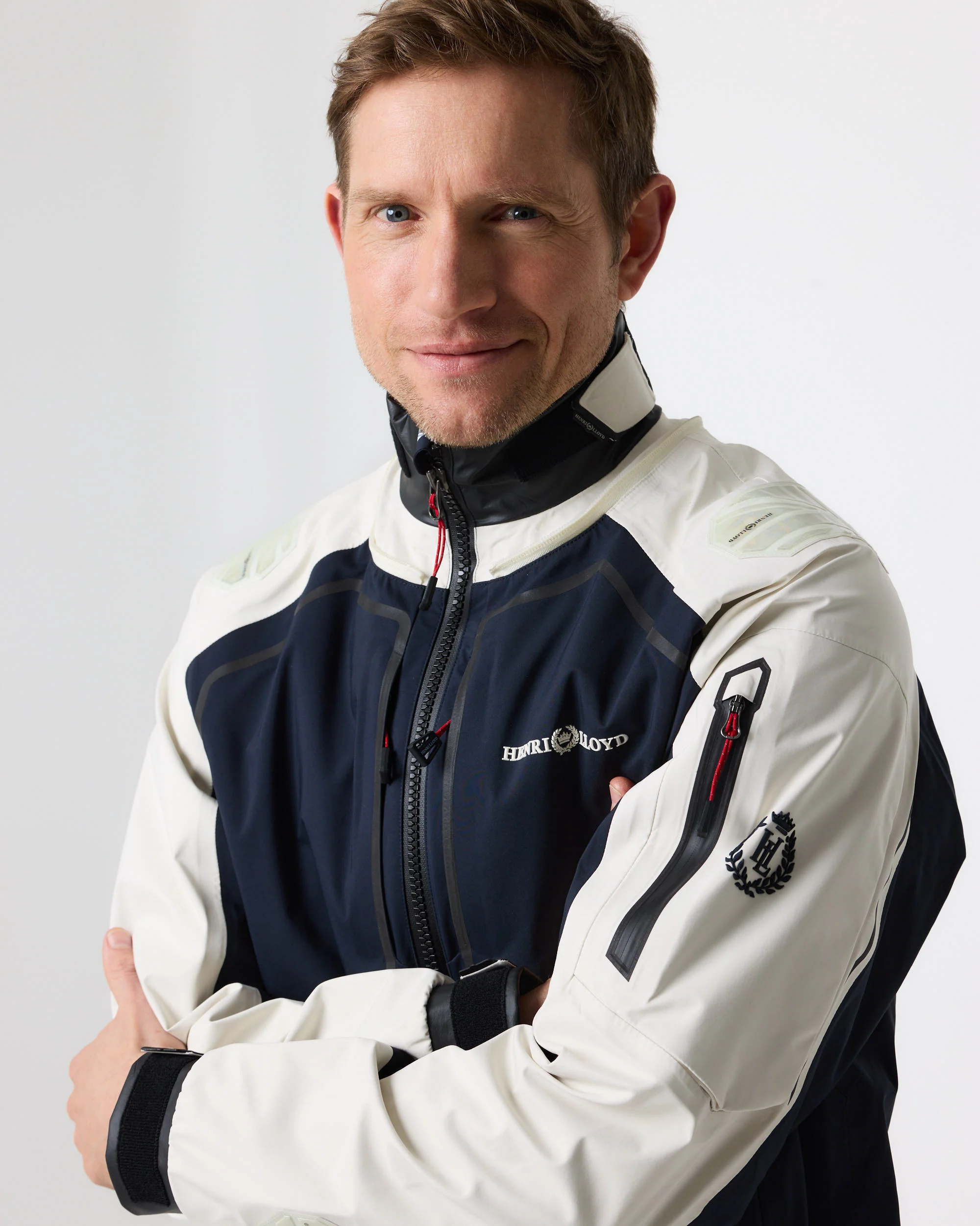 Ocean Pro Full Zip Smock - Navy Black/Off White - Image 8