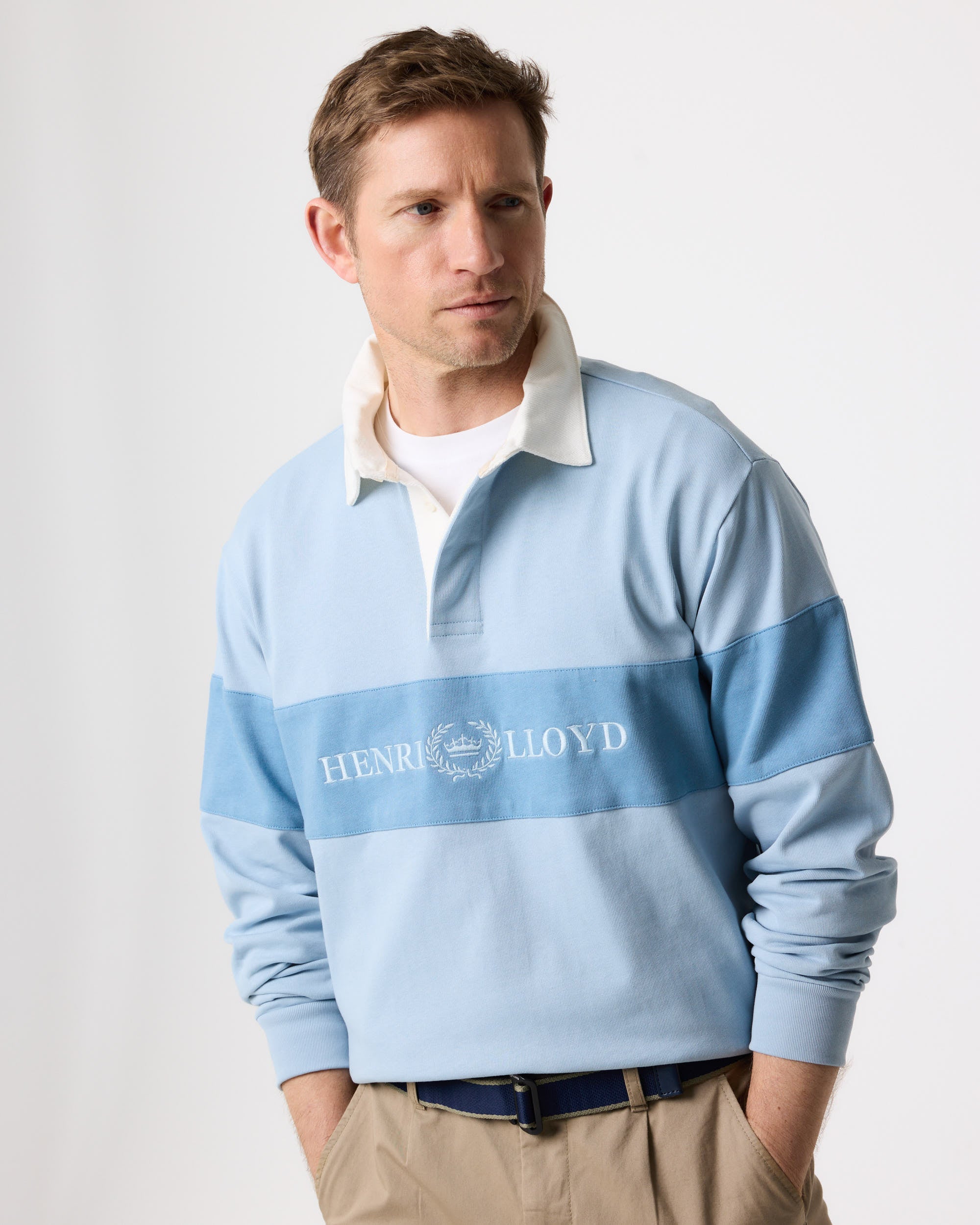 Voyager Rugby Shirt - Fog Blue - Image 3