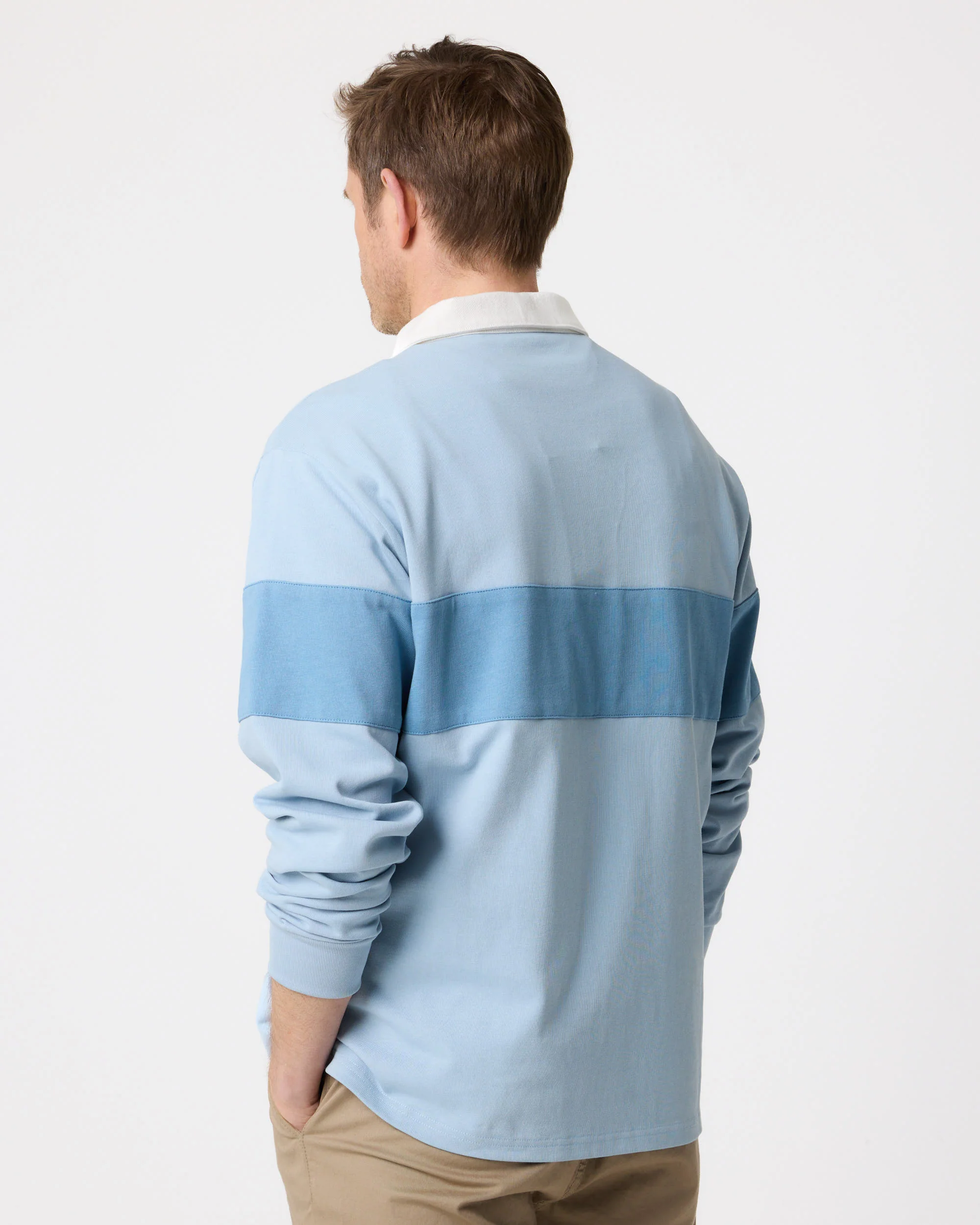 Voyager Rugby Shirt - Fog Blue - Image 4