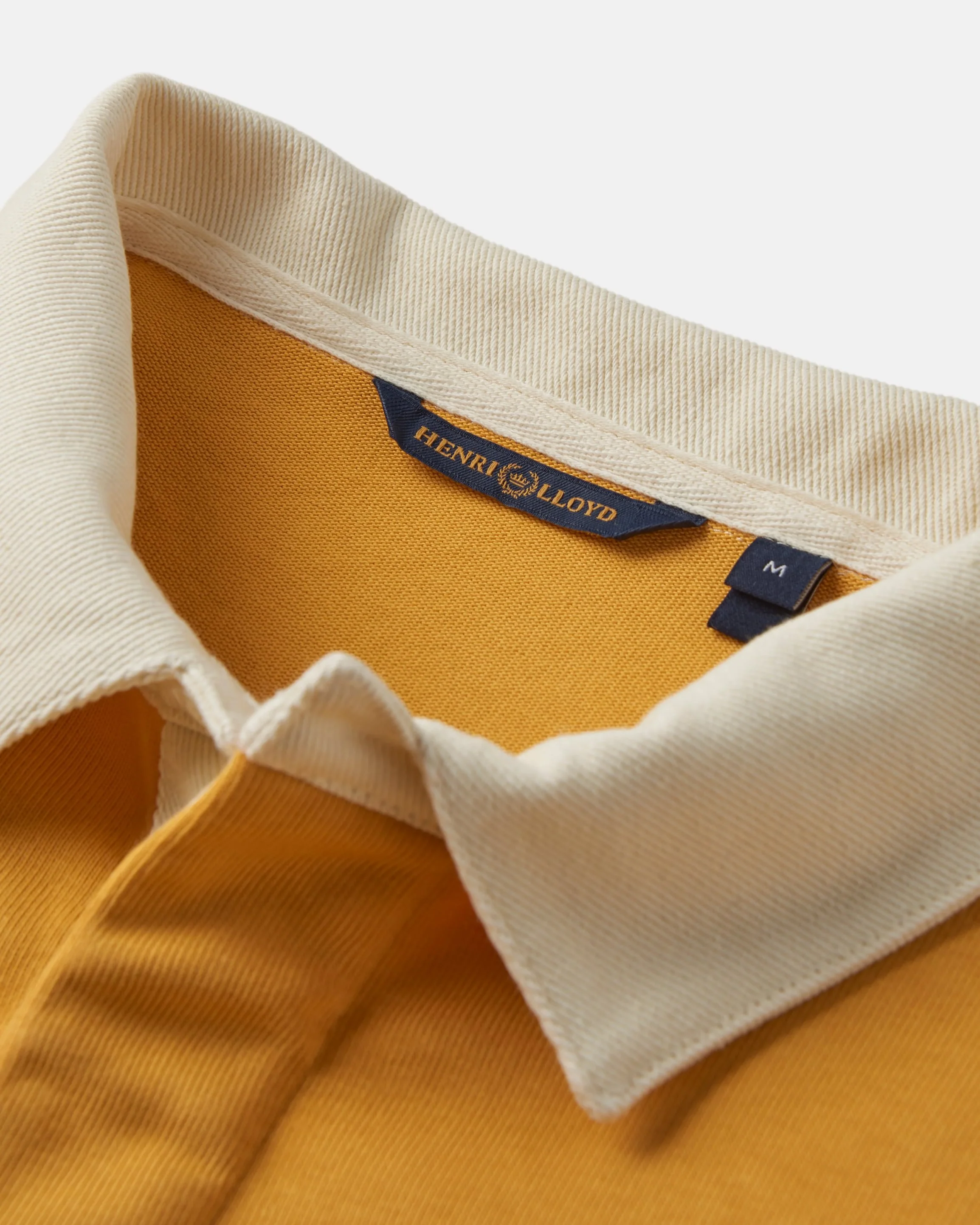 Voyager Rugby Shirt - Washed Yellow/Off White - Image 4