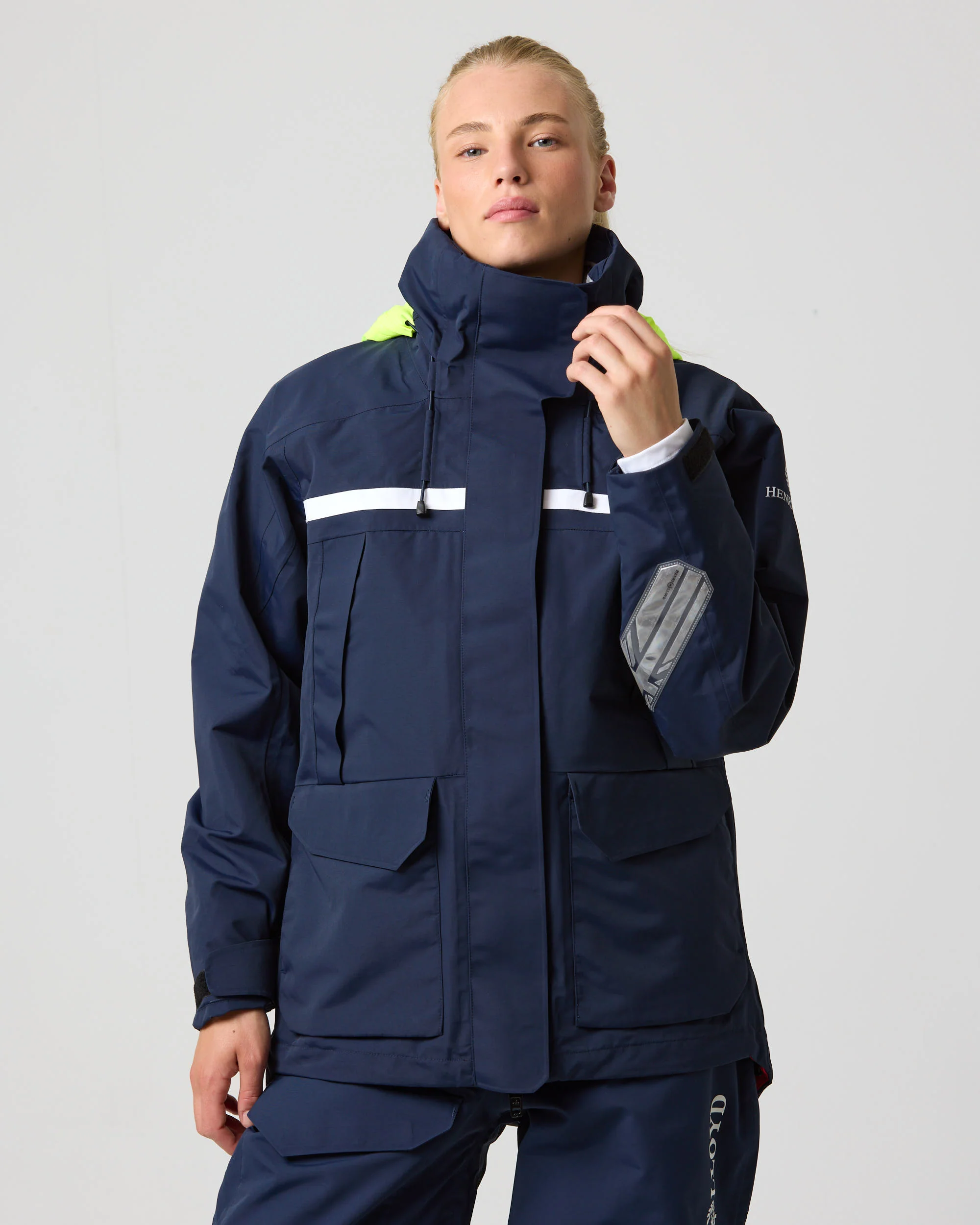 Women's Biscay Jacket - Navy Block - Image 5