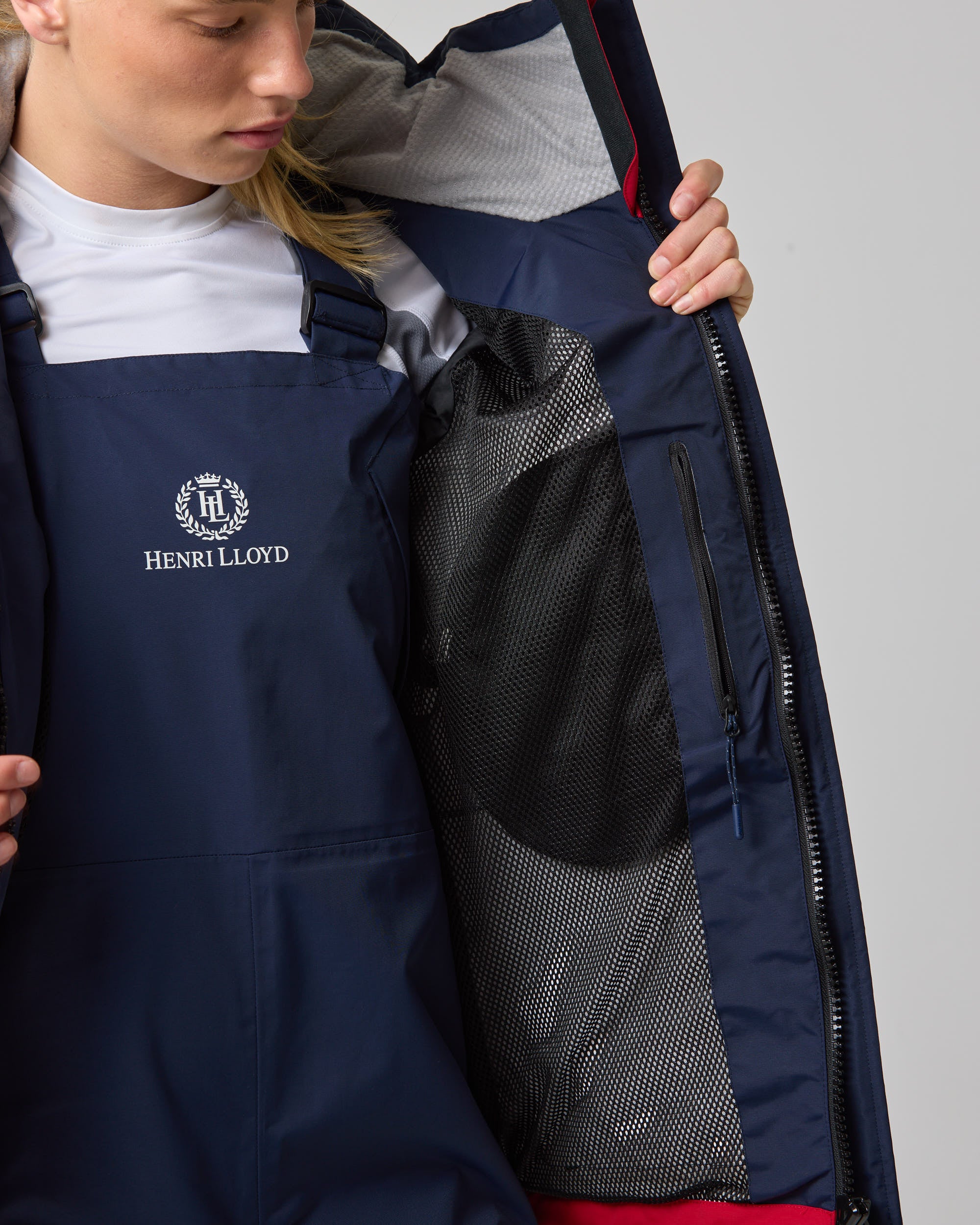 Women's Biscay Jacket - Navy Block - Image 8